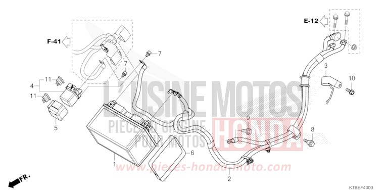 BATTERIE von Forza 350 MAT PEARL PACIFIC BLUE (PB397) von 2023